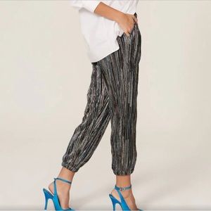 Trina Turk Jess Metallic Stripe Joggers